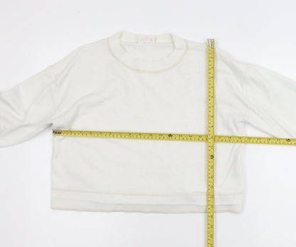 Savida Women Ivory Knit Crew Neck Pullover Jumper Size 14