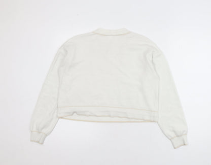 Savida Women Ivory Knit Crew Neck Pullover Jumper Size 14
