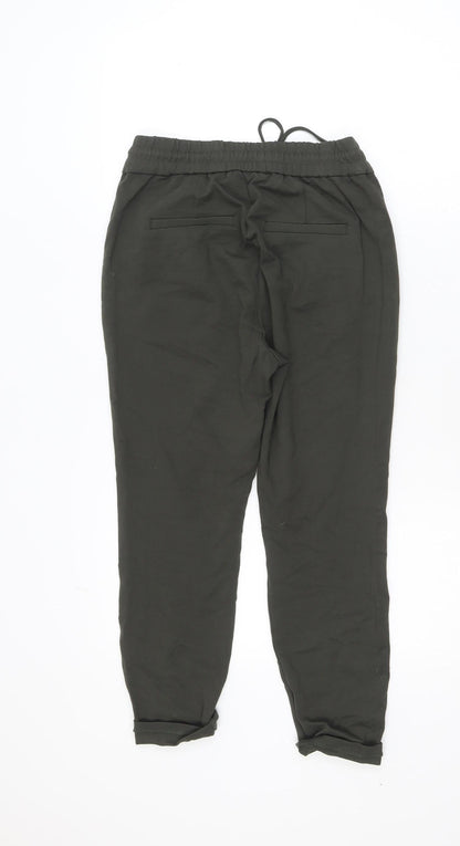 Vero Moda Women’s Green Jogger Trousers XS Regular Fit Pleated Viscose