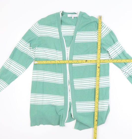 Verve Ami Women's Green Striped Long Sleeve Cardigan Size L