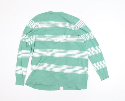 Verve Ami Women's Green Striped Long Sleeve Cardigan Size L