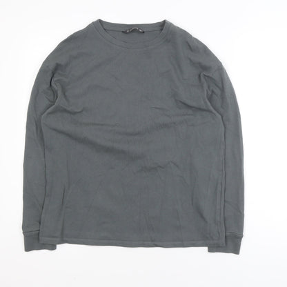 Dunnes Men's Grey Cotton Crew Neck Long Sleeve Pullover Jumper M
