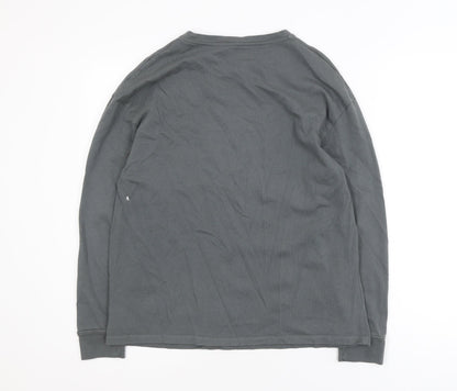 Dunnes Men's Grey Cotton Crew Neck Long Sleeve Pullover Jumper M