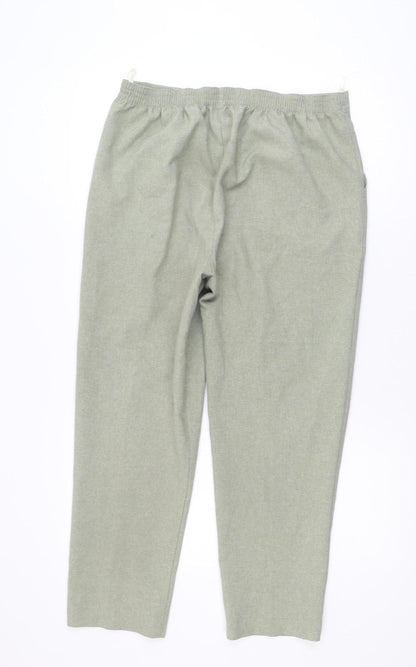 Classics Women’s Green Pleated Straight Trousers Size 14