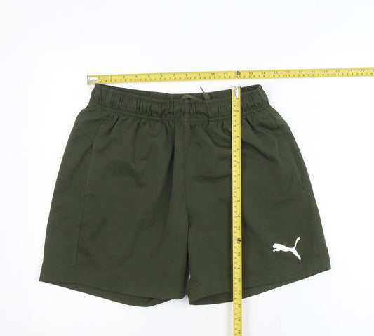 Puma Men's Green Regular Fit Sports Shorts M