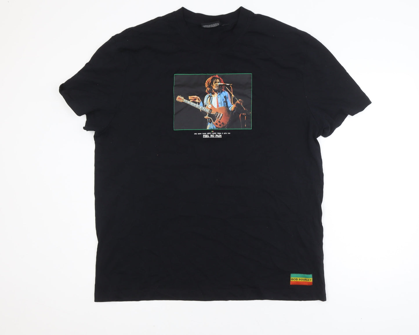 Zion Rootswear Men's Black Bob Marley 2XL Band Tour T-Shirt