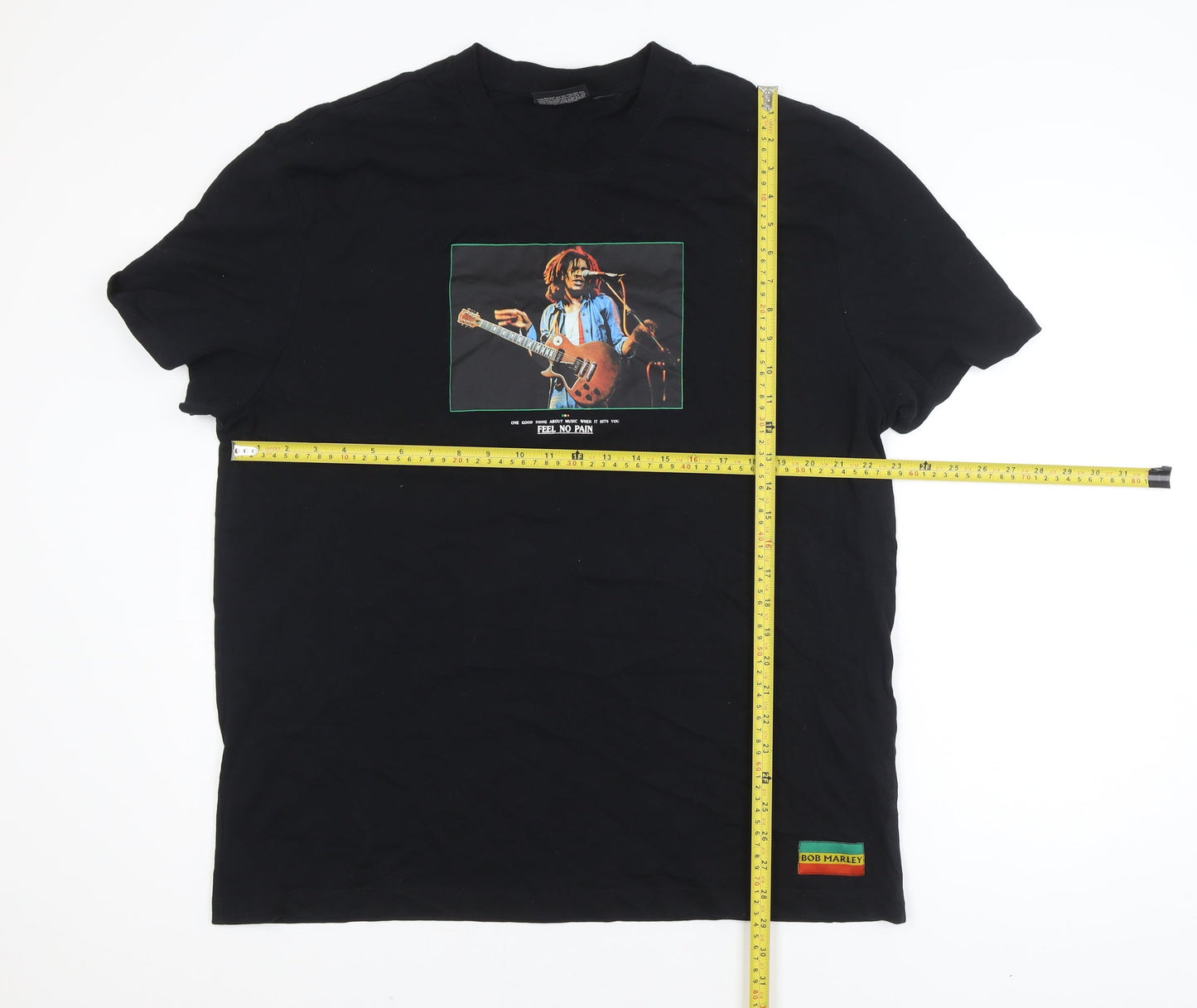 Zion Rootswear Men's Black Bob Marley 2XL Band Tour T-Shirt