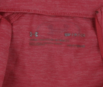 Under Armour Women's Pink 1/4 Zip Track Jacket Size S Moisture Wicking