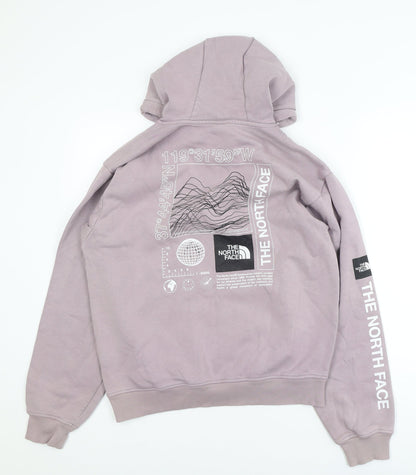 The North Face Womens Purple XS Pullover Hoodie Graphic Print