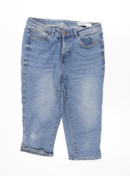 Vero Moda Women's Blue Cropped Denim Jeans Size 12 Regular Fit