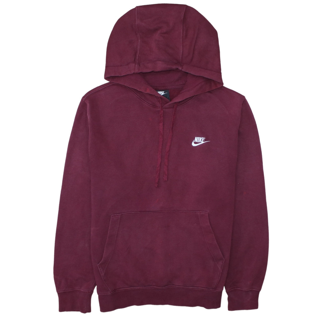 Nike Men's Red Pullover Hoodie Small Regular Fit Fleece Sweatshirt