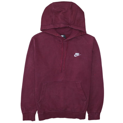 Nike Men's Red Pullover Hoodie Small Regular Fit Fleece Sweatshirt