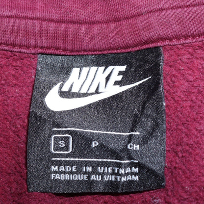 Nike Men's Red Pullover Hoodie Small Regular Fit Fleece Sweatshirt