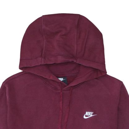 Nike Men's Red Pullover Hoodie Small Regular Fit Fleece Sweatshirt