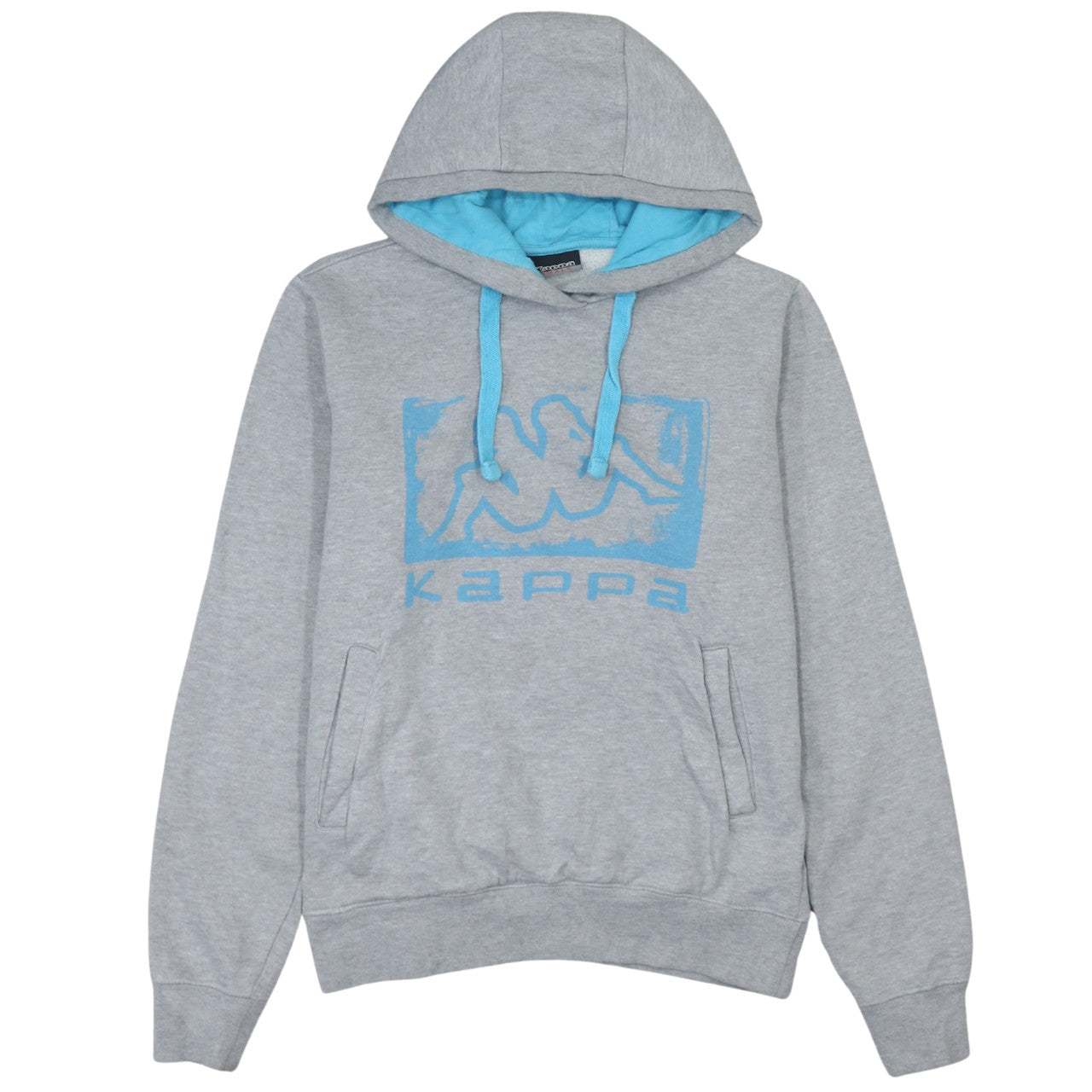 Kappa Men's Grey Pullover Hoodie Small Logo Sportswear