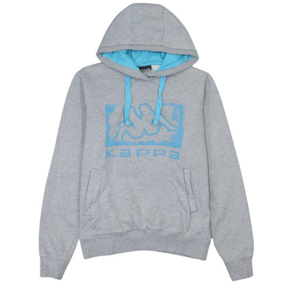 Kappa Men's Grey Pullover Hoodie Small Logo Sportswear