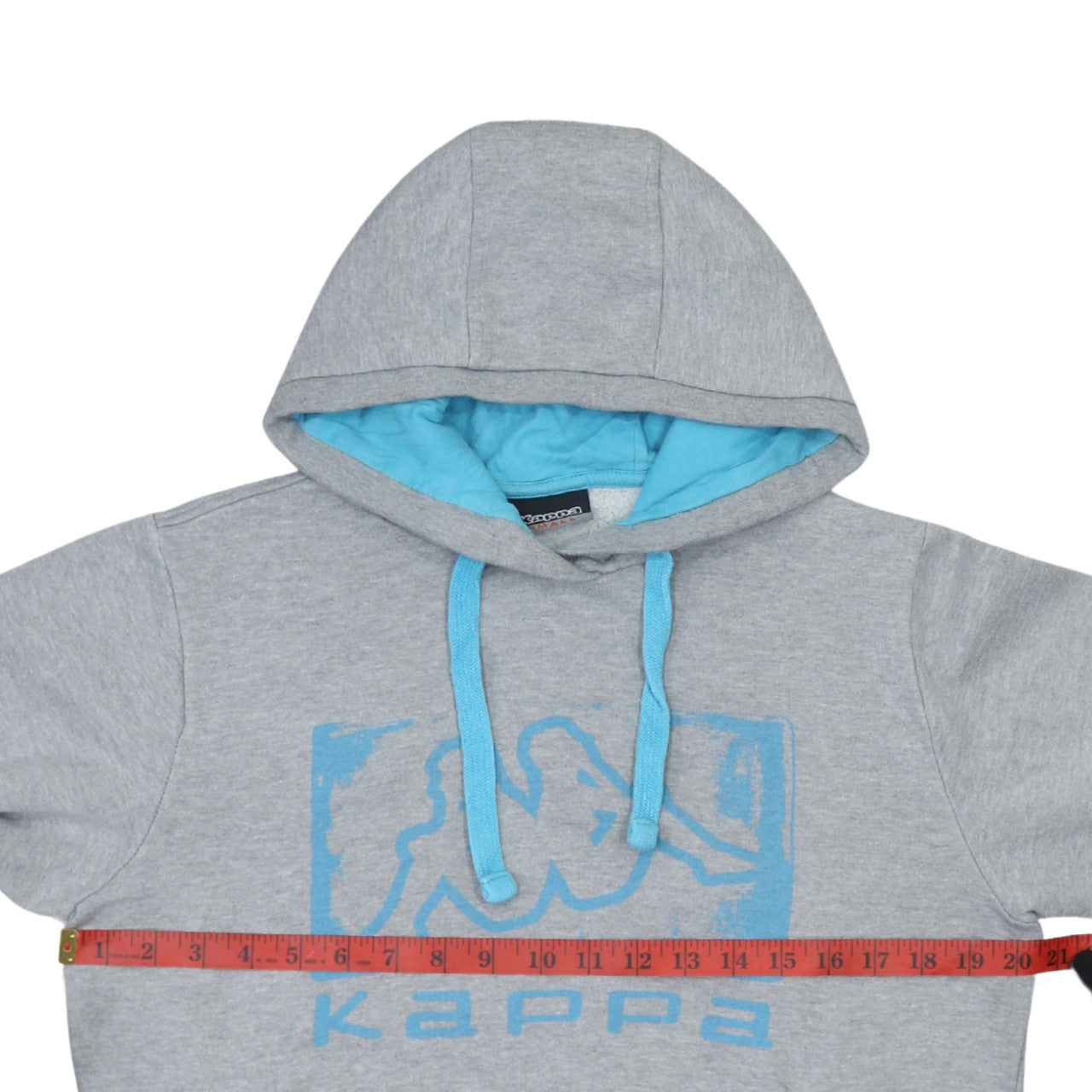 Kappa Men's Grey Pullover Hoodie Small Logo Sportswear