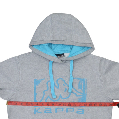 Kappa Men's Grey Pullover Hoodie Small Logo Sportswear