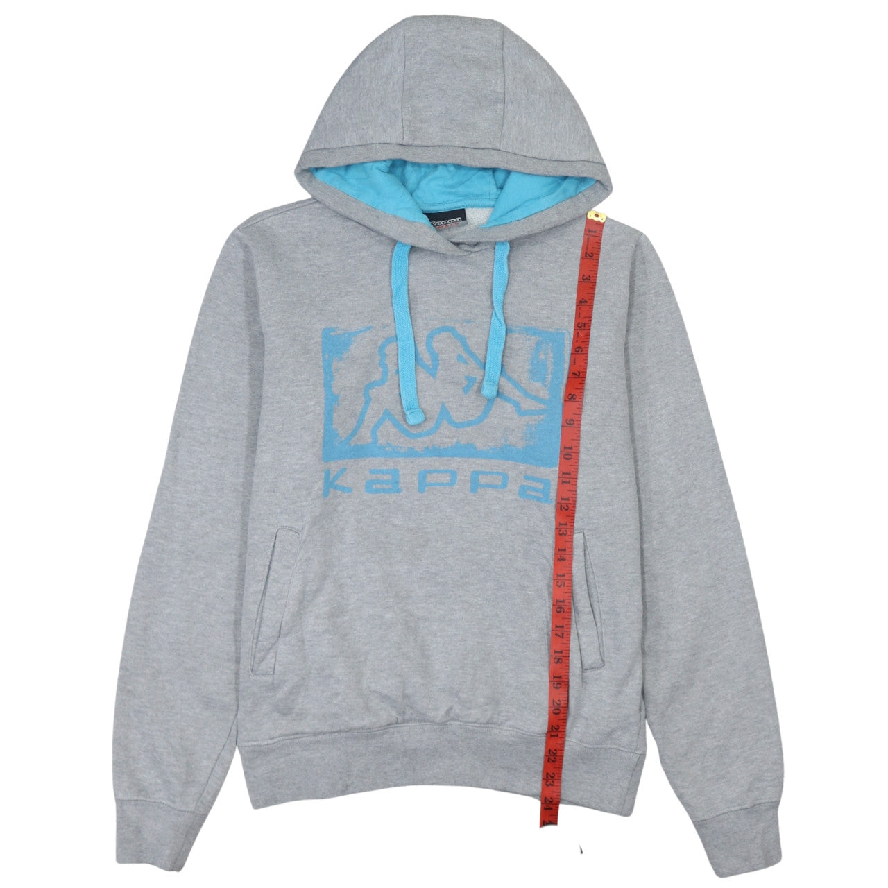 Kappa Men's Grey Pullover Hoodie Small Logo Sportswear