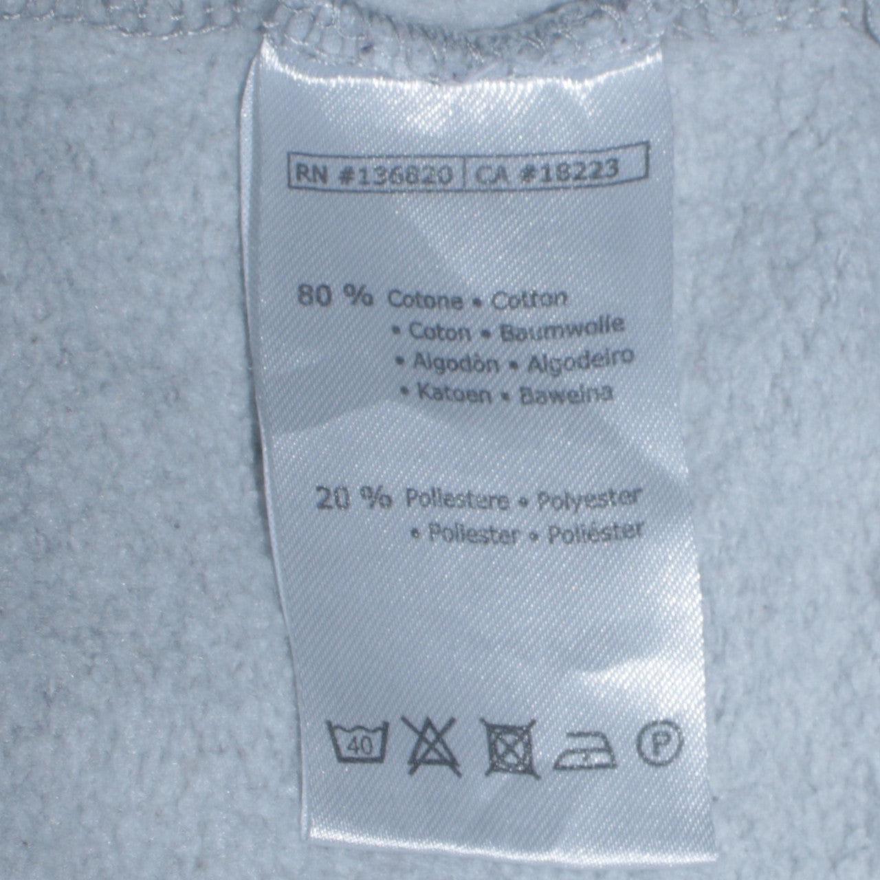 Kappa Men's Grey Pullover Hoodie Small Logo Sportswear
