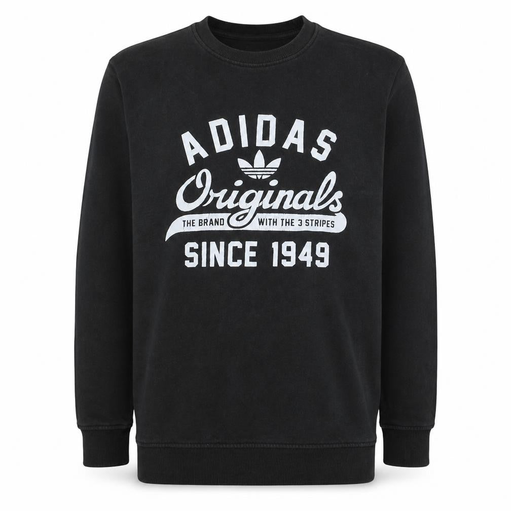 Adidas Originals Mens Black M Pullover Sweatshirt Crew Neck Logo