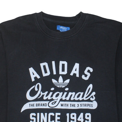 Adidas Originals Mens Black M Pullover Sweatshirt Crew Neck Logo