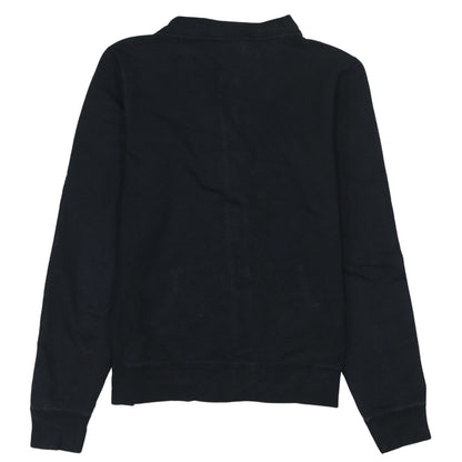 Fila Women Black Size 12 Track Jacket Full Zip Cotton Blend