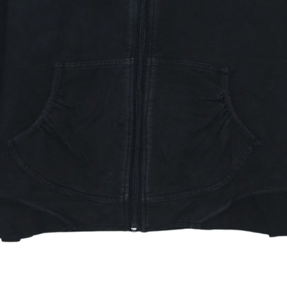 Fila Women Black Size 12 Track Jacket Full Zip Cotton Blend