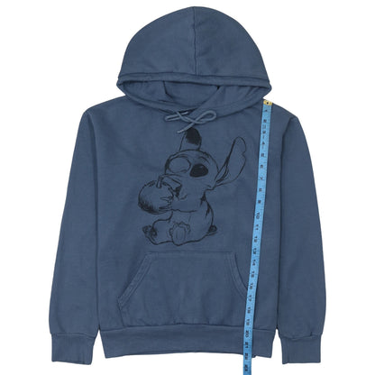 Disney Primark Women Blue Stitch Pullover Hoodie Size 2XS