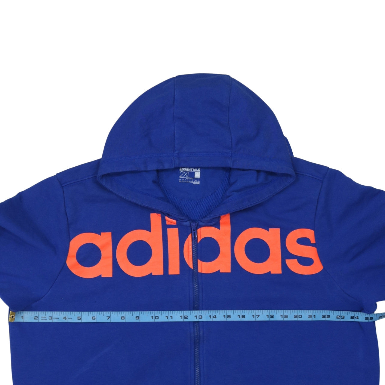 Adidas Men’s Blue 2XL Full Zip Hoodie Sweatshirt Sports Essentials