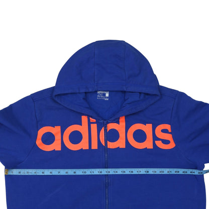 Adidas Men’s Blue 2XL Full Zip Hoodie Sweatshirt Sports Essentials