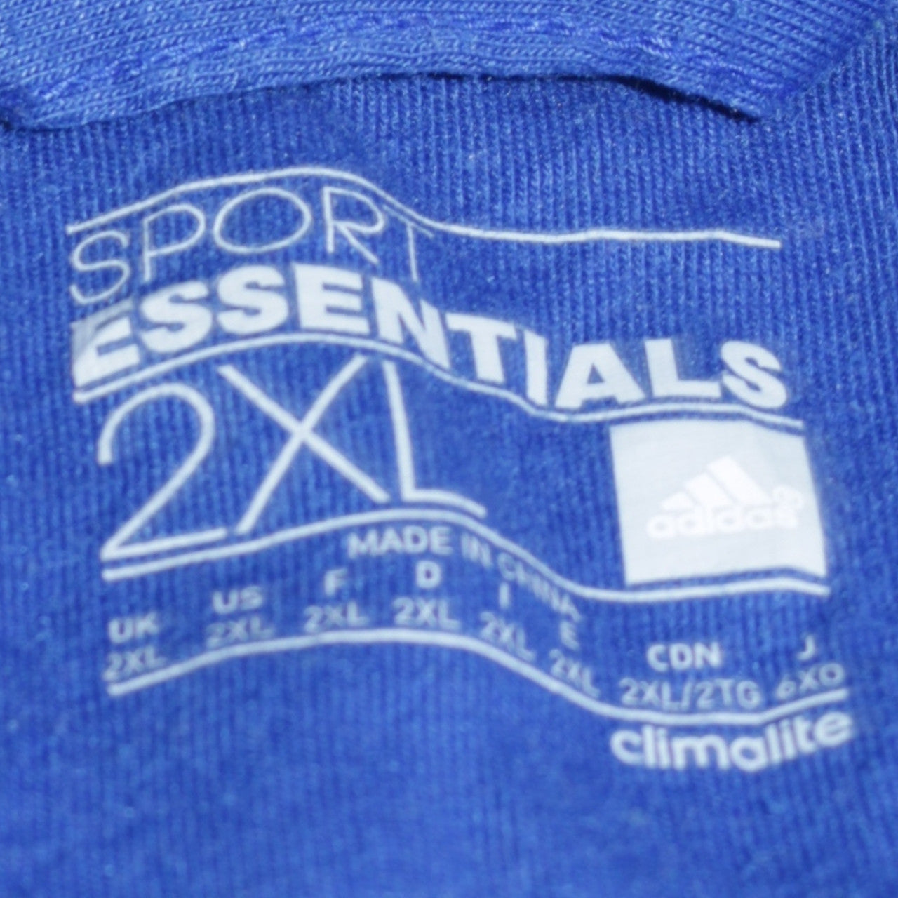 Adidas Men’s Blue 2XL Full Zip Hoodie Sweatshirt Sports Essentials