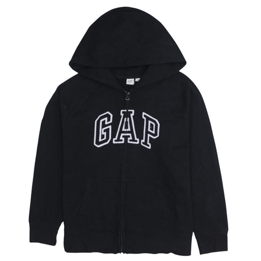 GAP Women Black XL Full Zip Hoodie Sweatshirt with Logo