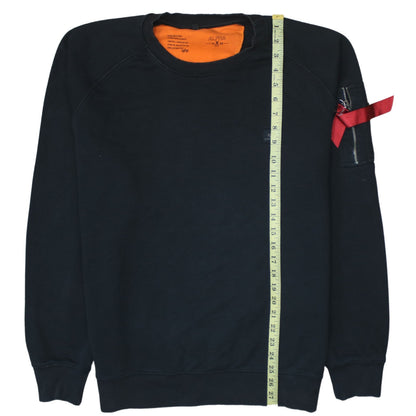 Alpha Industries Men's Black Crew Neck Sweatshirt XS Pullover