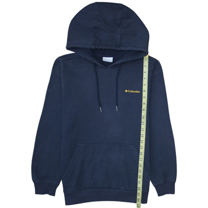 Columbia Men's Blue Pullover Hoodie M Regular Fit Fleece Logo