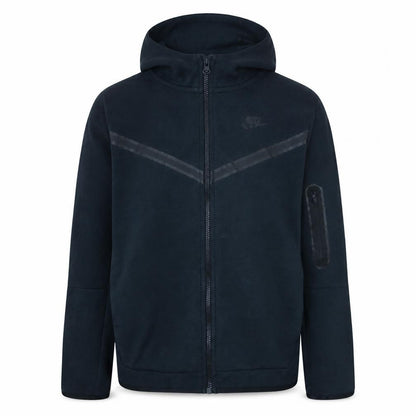 Nike Boys Black XL Full Zip Hoodie - Fleece Lined Sports Sweatshirt