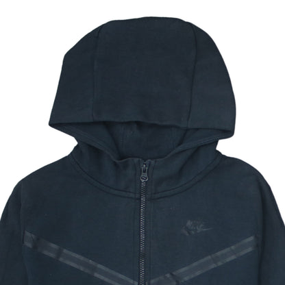 Nike Boys Black XL Full Zip Hoodie - Fleece Lined Sports Sweatshirt