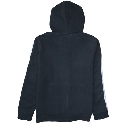 Adidas Women’s Black XL Full Zip Hoodie Sweatshirt with Stripes
