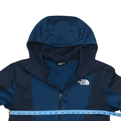 The North Face Men's Blue Full Zip Hooded Fleece Jacket Size S