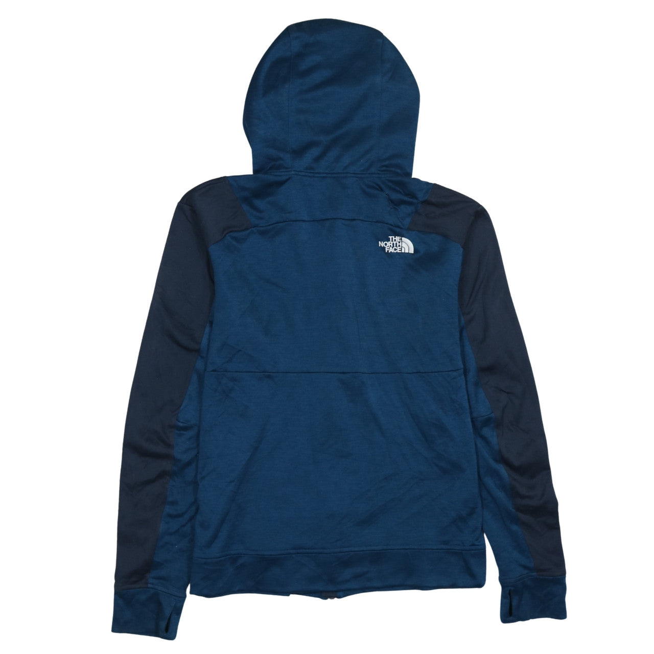 The North Face Men's Blue Full Zip Hooded Fleece Jacket Size S
