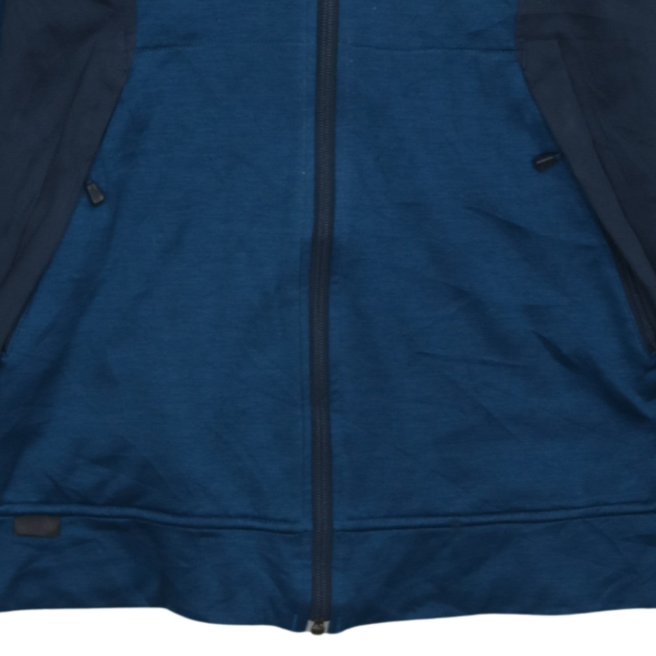 The North Face Men's Blue Full Zip Hooded Fleece Jacket Size S