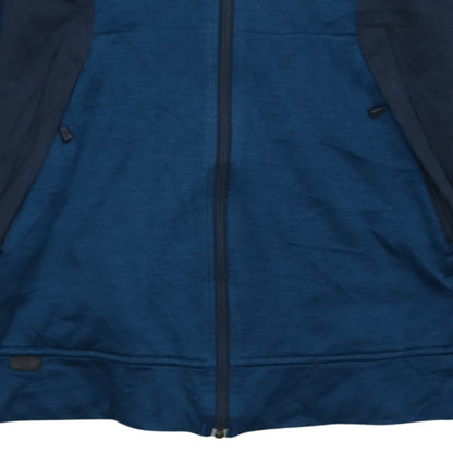 The North Face Men's Blue Full Zip Hooded Fleece Jacket Size S