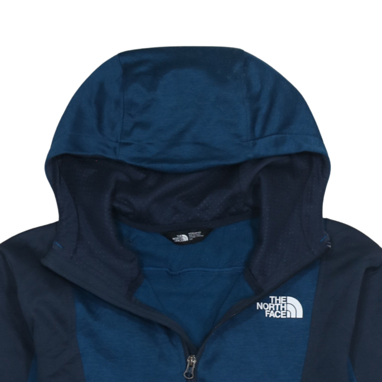 The North Face Men's Blue Full Zip Hooded Fleece Jacket Size S