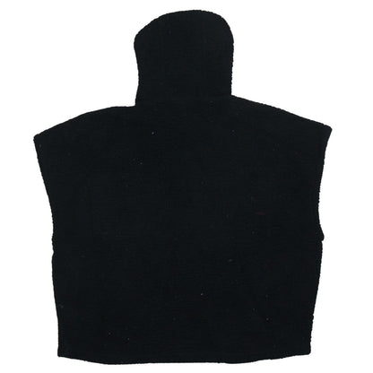 Ellesse Womens Black UK 10 Sleeveless 1/2 Zip Hooded Pullover Sweatshirt