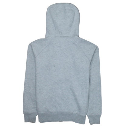Adidas Women Grey Full Zip Hoodie Size 12 Classic Hooded Sweatshirt