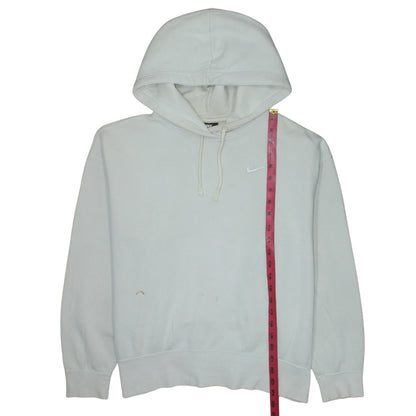 Nike Women White Hoodie Medium Pullover Classic Cotton Blend