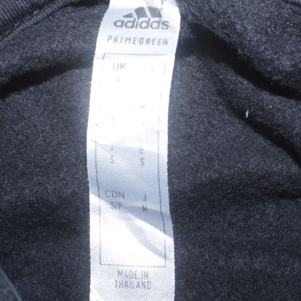 Adidas Men Black Pullover Hoodie Small Fleece Sports Logo Striped