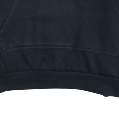 Adidas Men Black Pullover Hoodie Small Fleece Sports Logo Striped