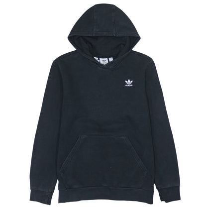 Adidas Boys Black Pullover Hoodie 13-14 Years Regular Fit Fleece Logo Top