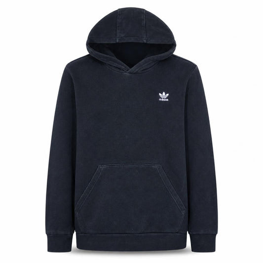 Adidas Boys Black Pullover Hoodie 13-14 Years Regular Fit Fleece Logo Top